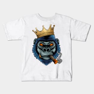 SMOKING GORILLA Kids T-Shirt